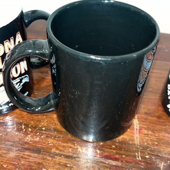 3-Black Harley-Davidson Motorcycle Daytona Beach Florida Sturgis Coffee Mug Cup - Picture 7 of 8